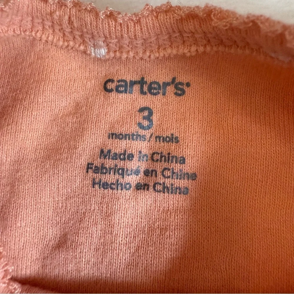 Carter's Pink and Orange Polka Dot Bodysuit Duo